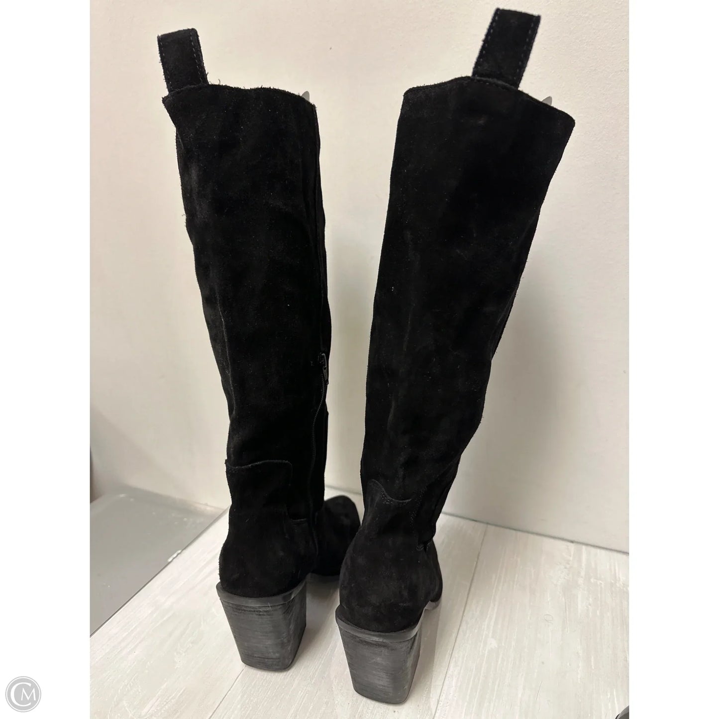 Boots Mid-calf Heels By Steve Madden In Black, Size: 11