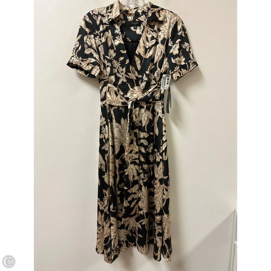 Dress Casual Maxi By Tahari In Brown & Cream, Size: S