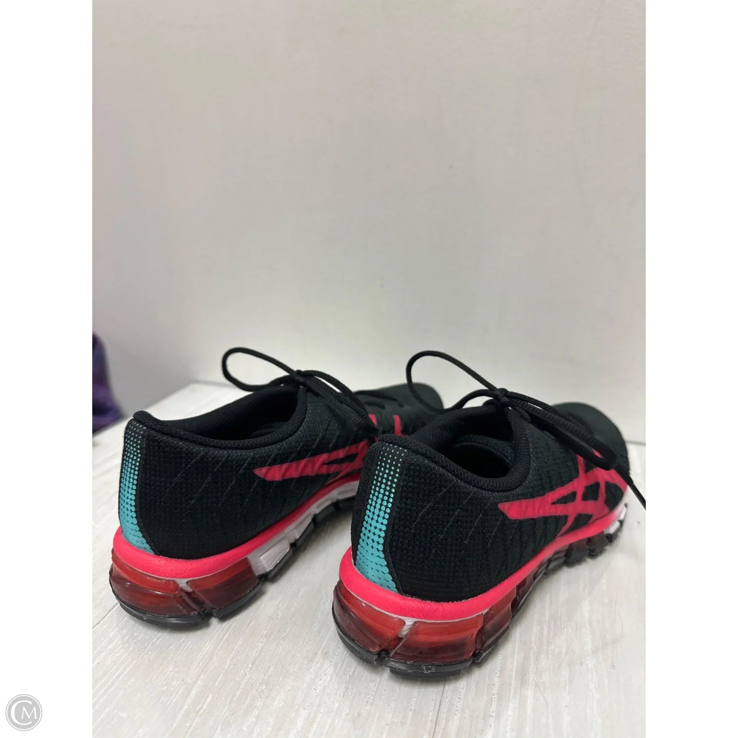 Shoes Athletic By Asics In Black & Pink, Size: 8.5