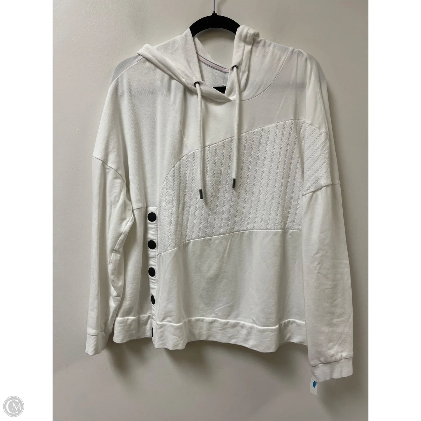 Sweatshirt Hoodie By Cabi In White, Size: L