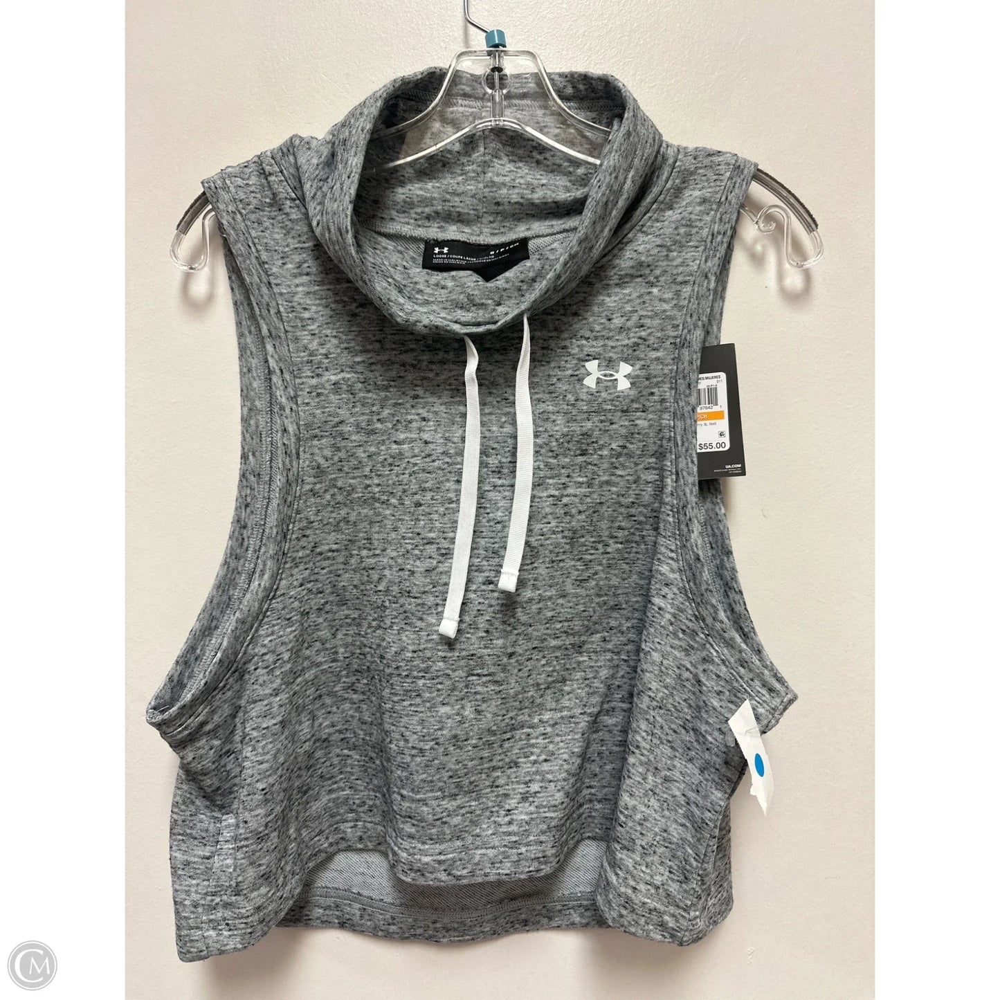 Athletic Sweatshirt Collar By Under Armour In Grey, Size: S