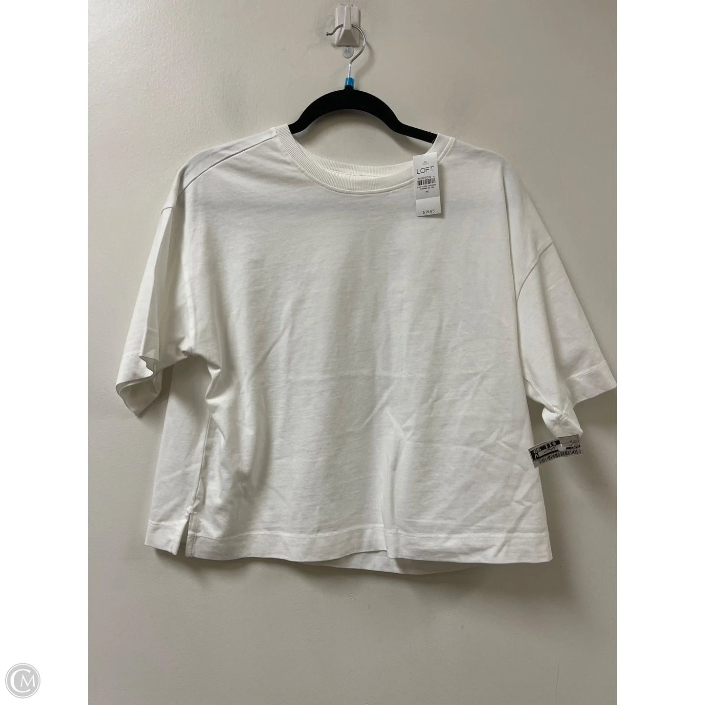 Top Short Sleeve By Loft In White, Size: M