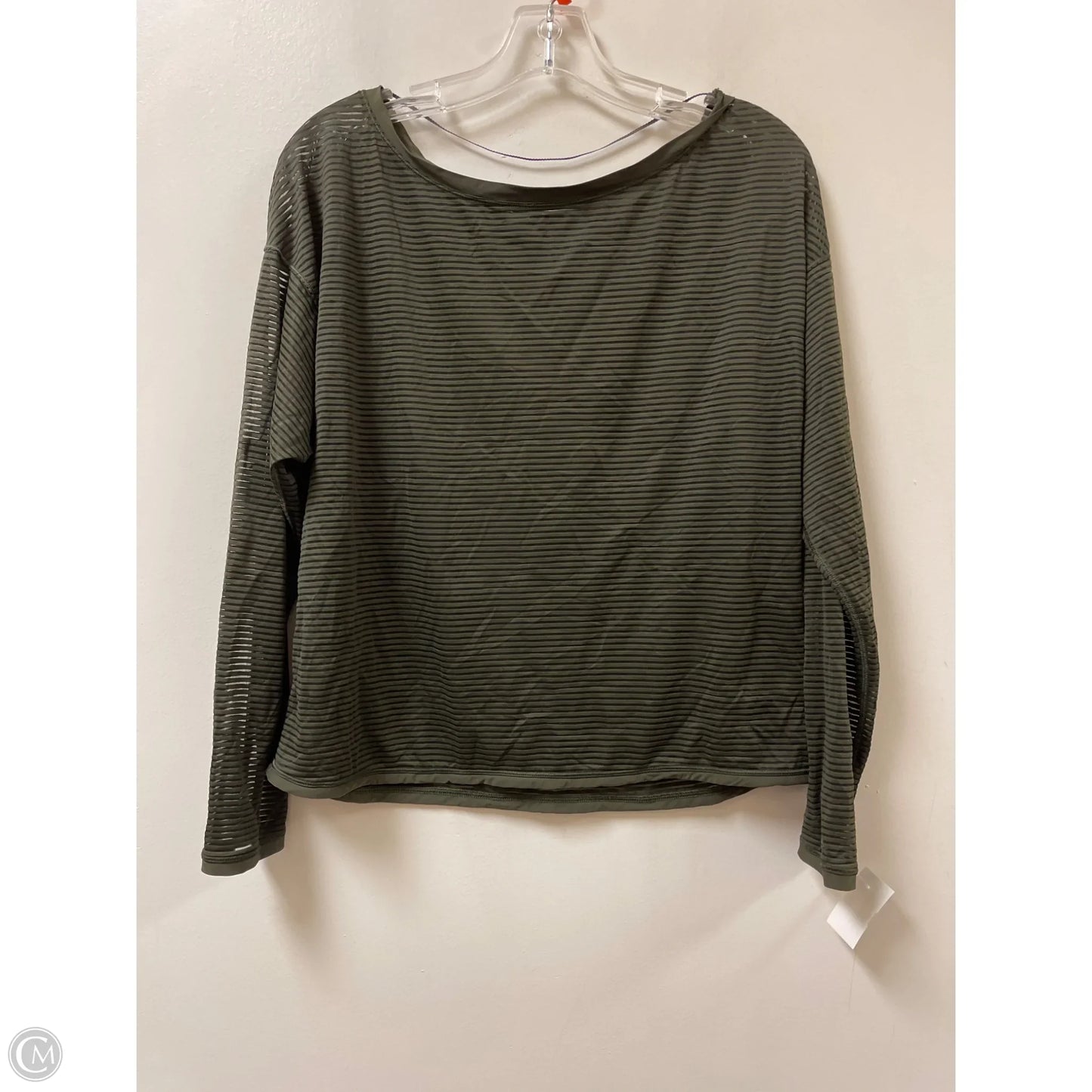 Athletic Top Long Sleeve Crewneck By Lululemon In Green, Size: M