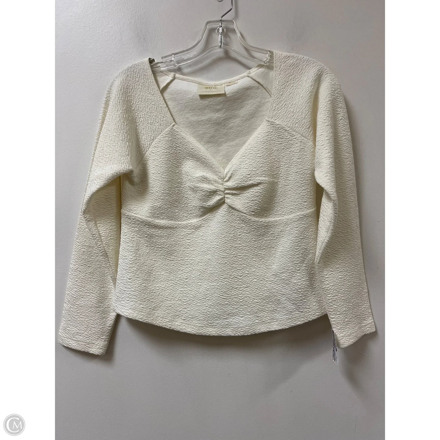 Top Long Sleeve By Maeve In Cream, Size: Mp