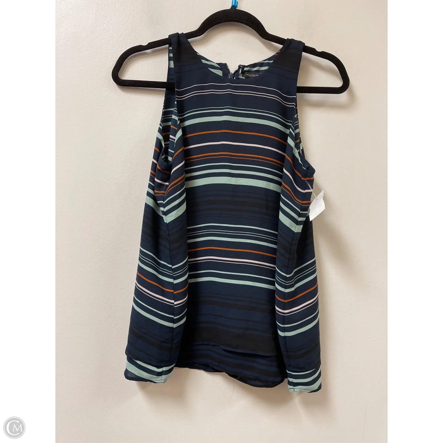 Top Sleeveless By Ann Taylor In Navy, Size: S
