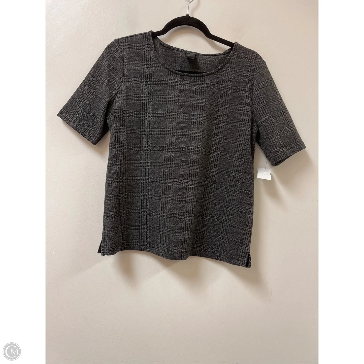 Top Short Sleeve By Ann Taylor In Grey, Size: S