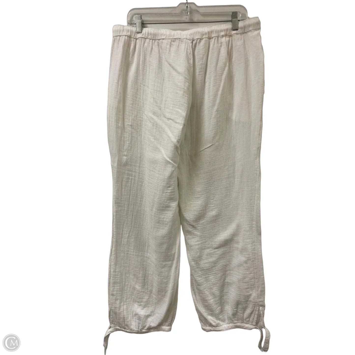 Pants Linen By Lauren By Ralph Lauren In White, Size: L