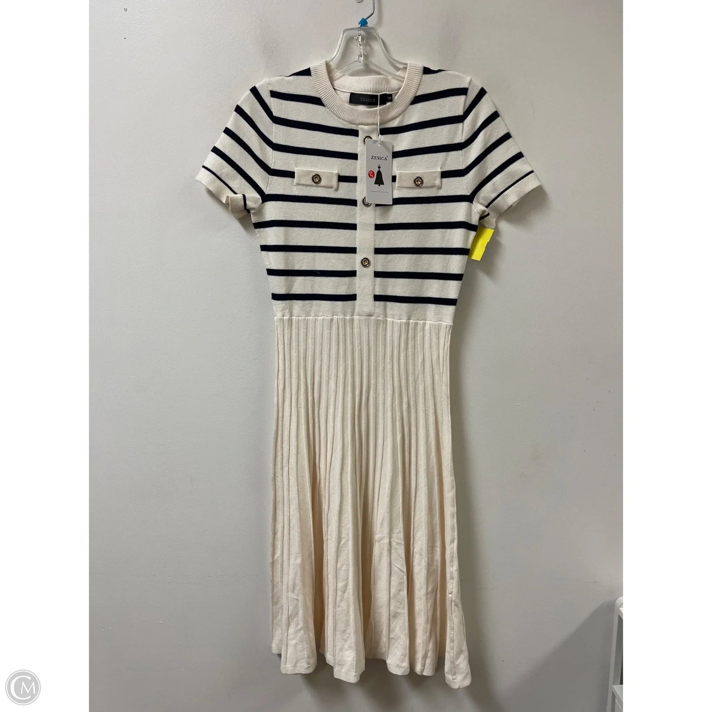 Dress Casual Midi By Zesica In Cream, Size: S