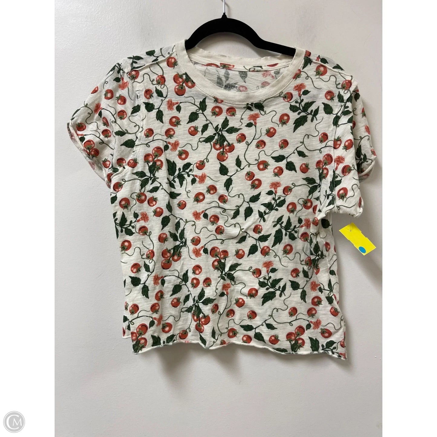 Top Short Sleeve By Maeve In Cream, Size: S