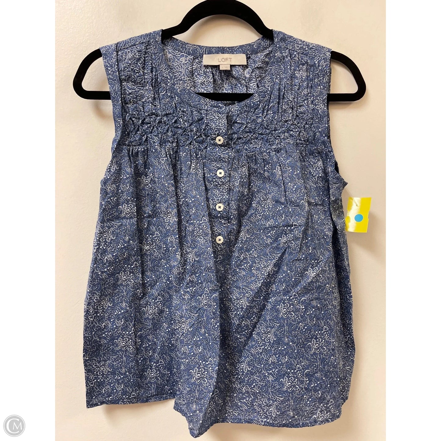 Top Short Sleeve By Loft In Blue, Size: S