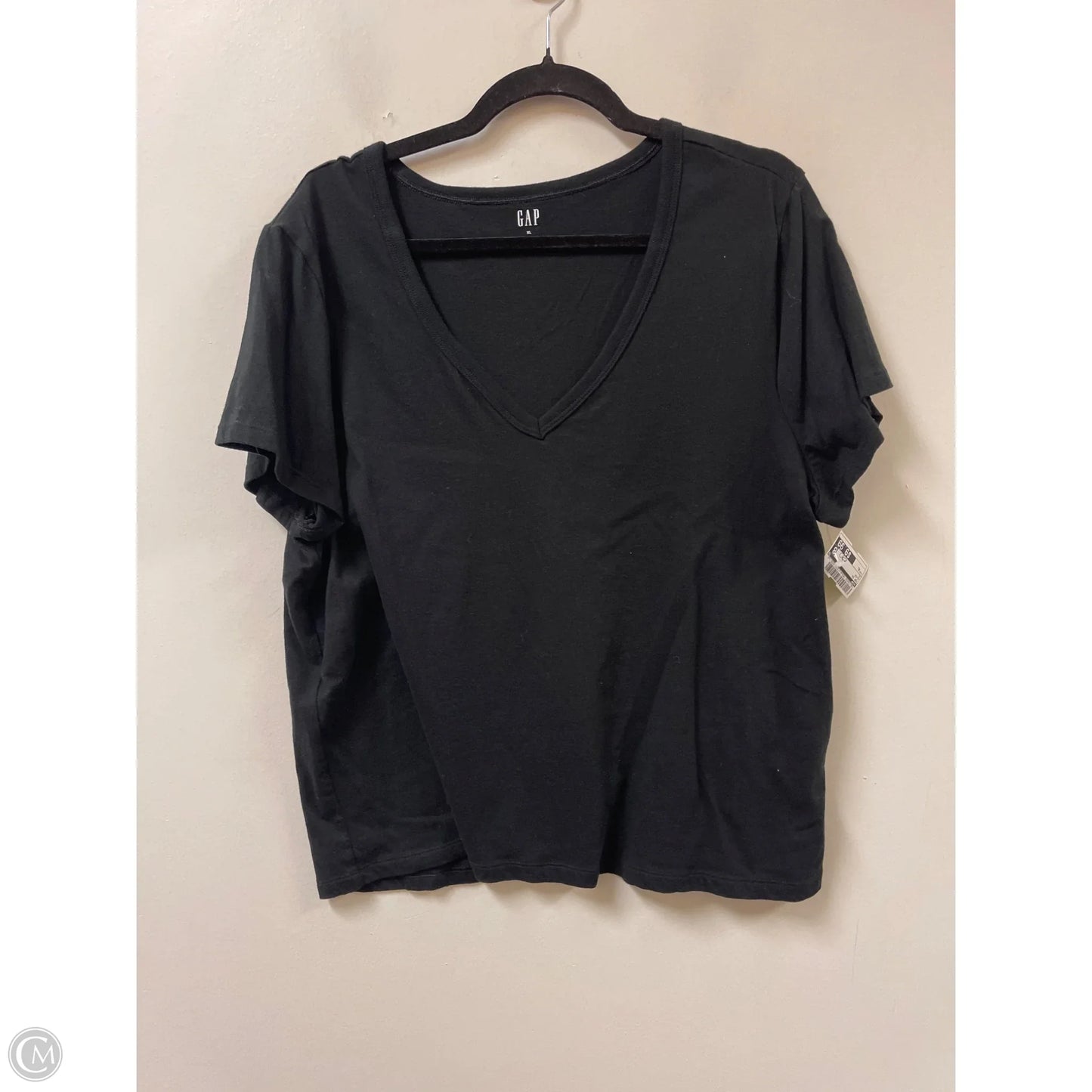 Top Short Sleeve By Gap In Black, Size: Xl