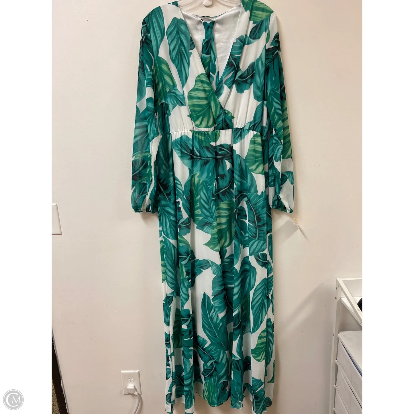Dress Casual Maxi By Clothes Mentor In Tropical Print, Size: 2x