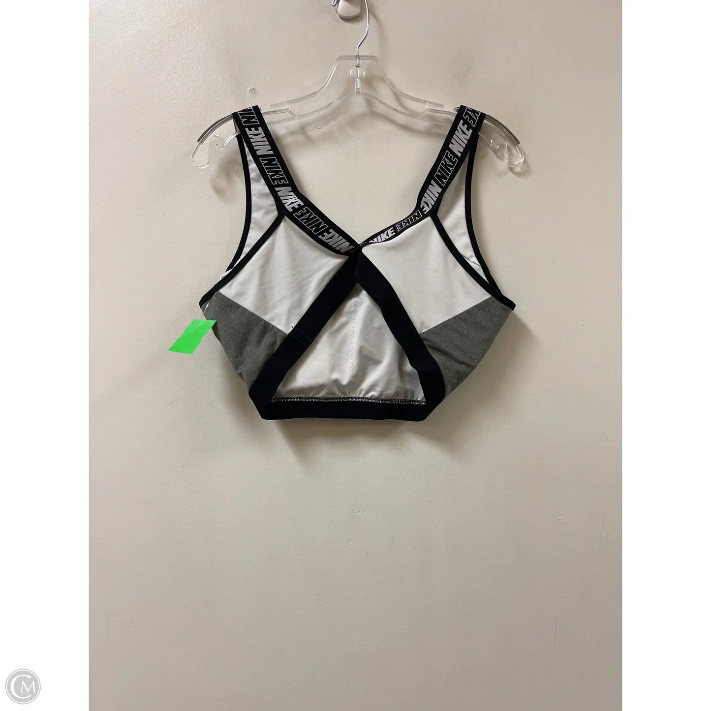 Athletic Bra By Nike In Black & Grey, Size: Xl