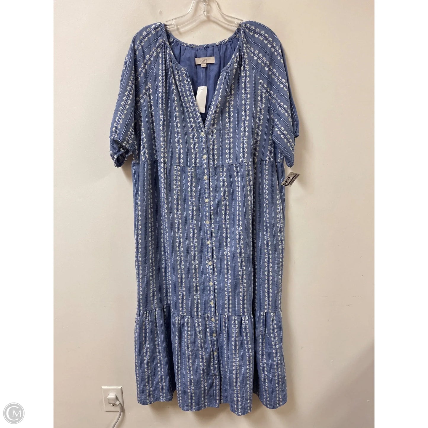 Dress Casual Maxi By Loft In Blue, Size: Xl
