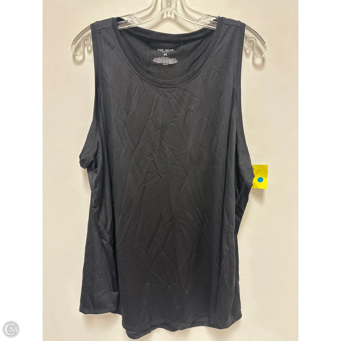 Athletic Top Short Sleeve By Tek Gear In Black, Size: 2x