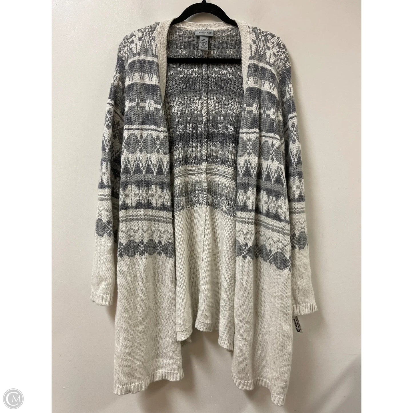 Cardigan By Catherines In White, Size: 3x
