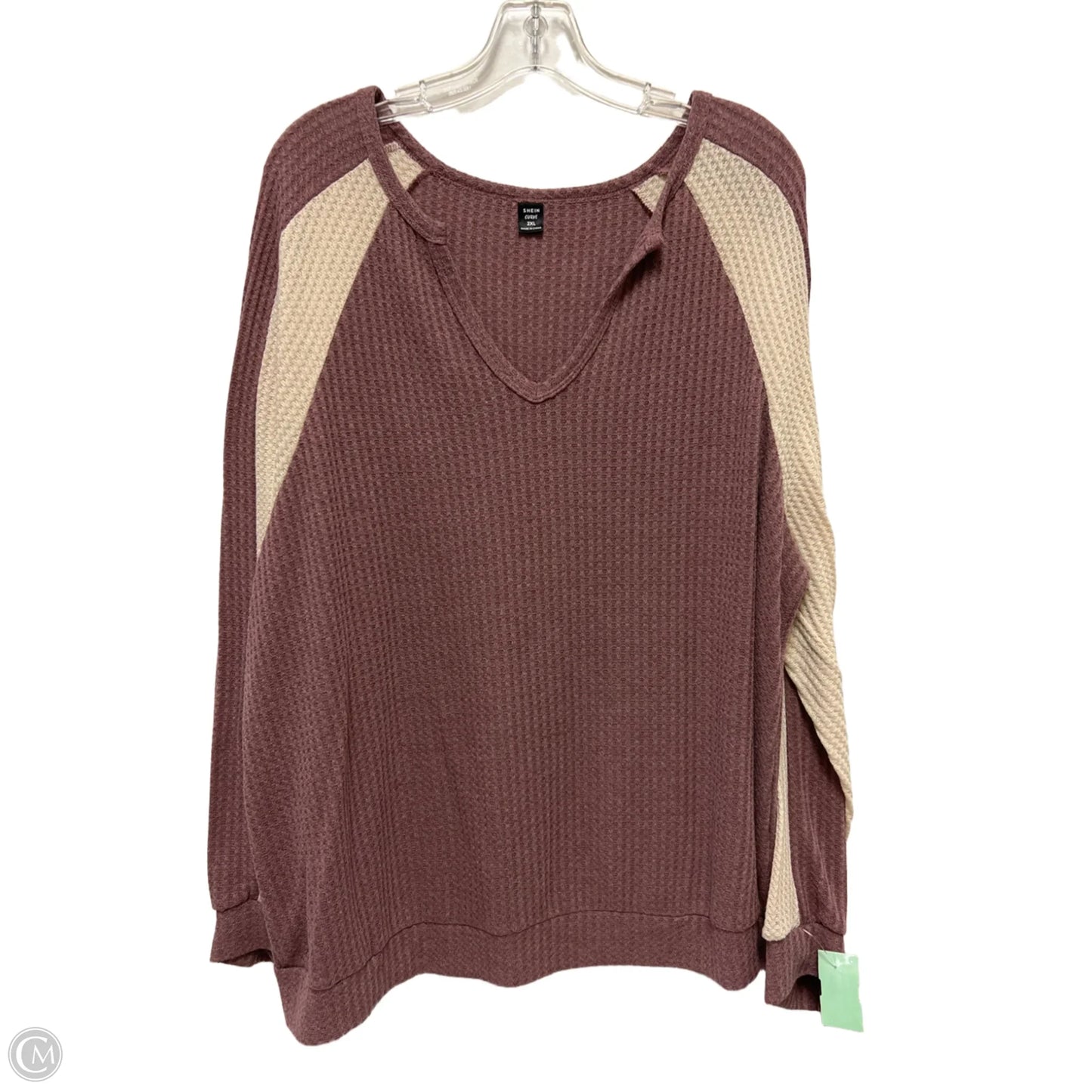 Top Long Sleeve By Shein In Purple, Size: 2x