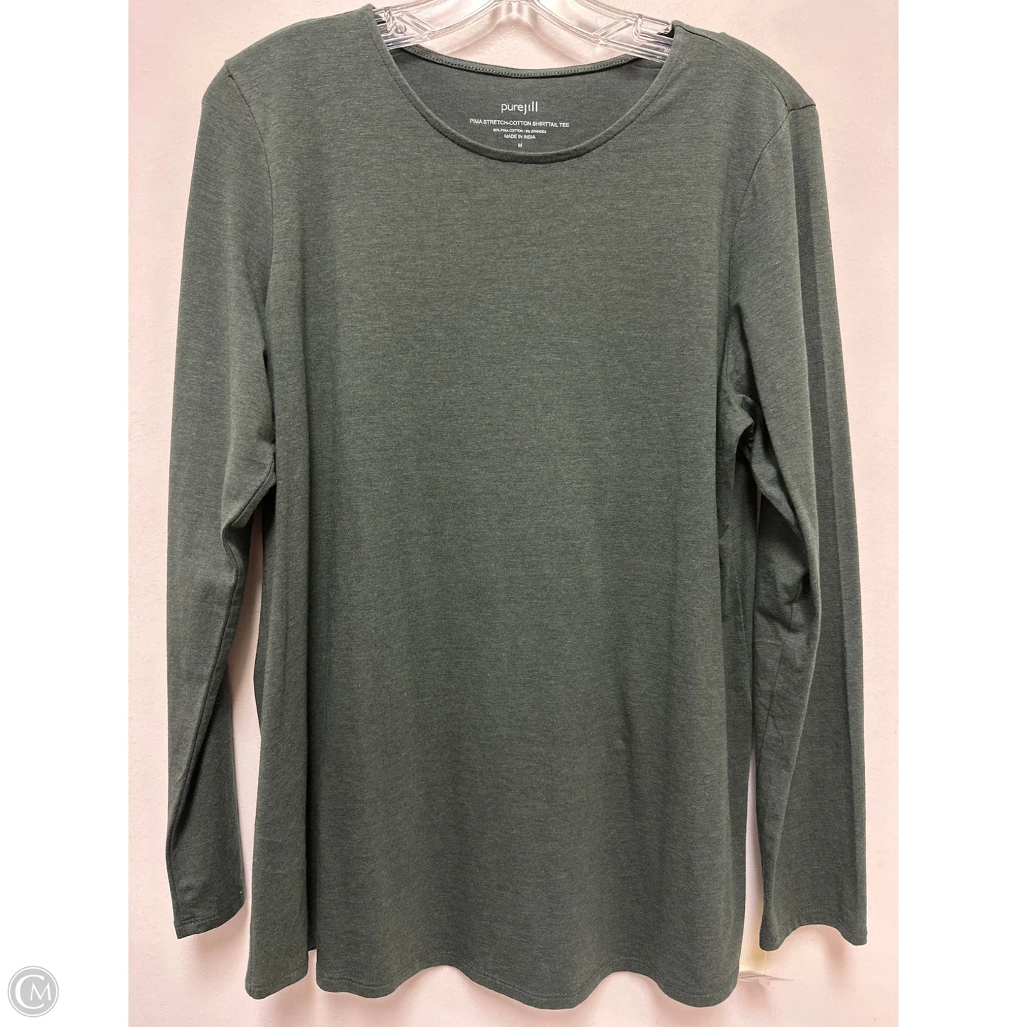 Top Long Sleeve By Pure Jill In Green, Size: M