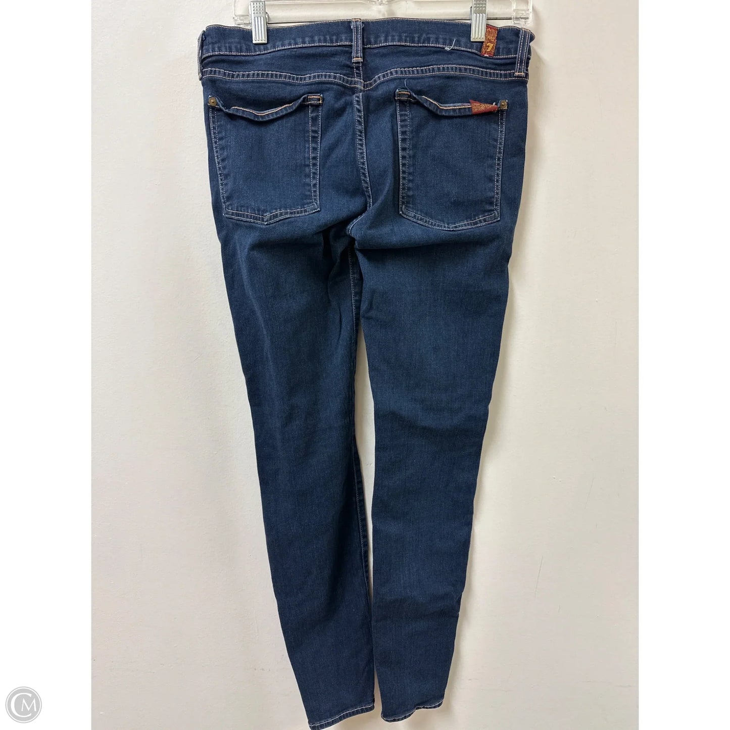 Jeans Skinny By 7 For All Mankind In Blue Denim, Size: 12
