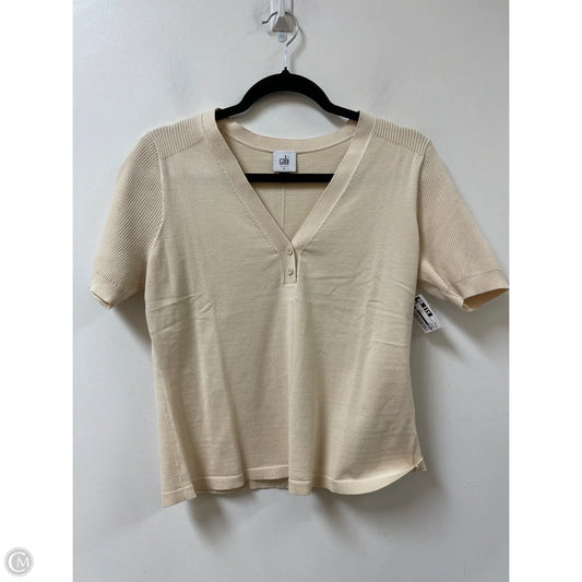 Top Short Sleeve By Cabi In Cream, Size: S