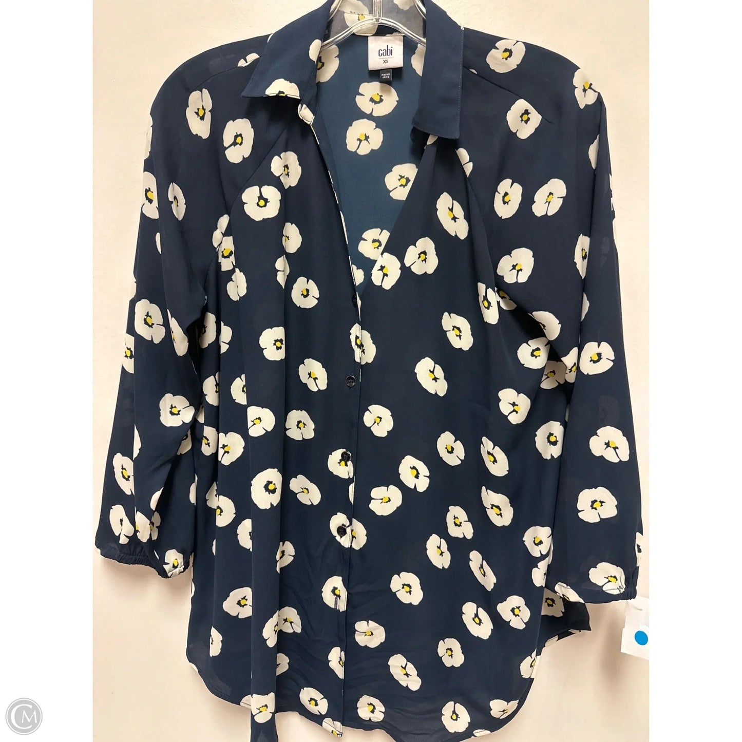 Top Long Sleeve By Cabi In Navy, Size: Xs