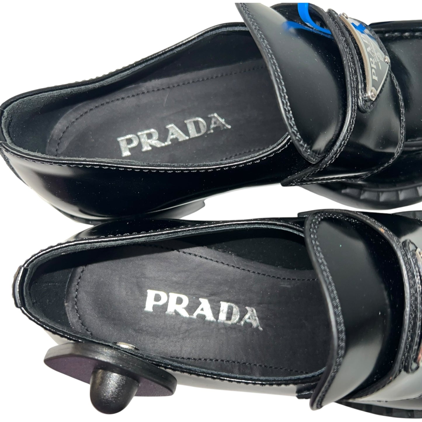 Shoes Luxury Designer By Prada In Black, Size: 6