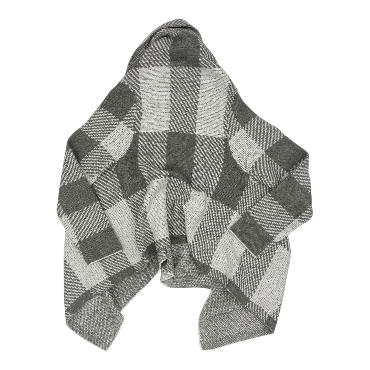 Sweater Cardigan By Pink Lily In Grey & White, Size:L
