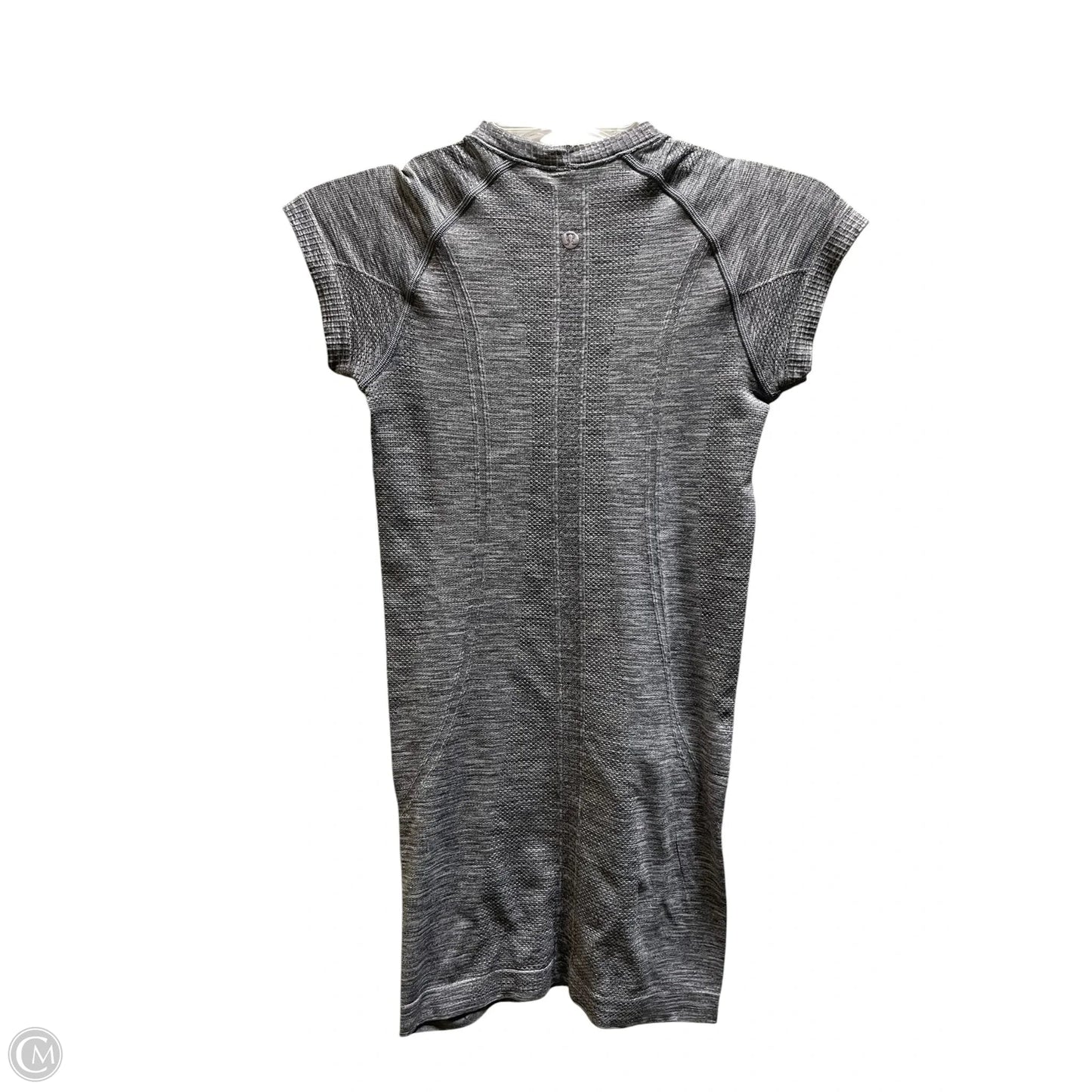 Athletic Top Short Sleeve By Lululemon In Grey, Size: 2