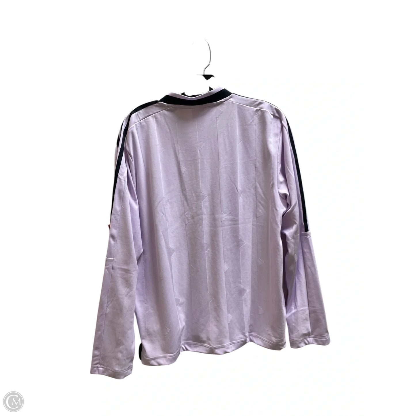 Athletic Top Long Sleeve Collar By Adidas In Purple, Size: M