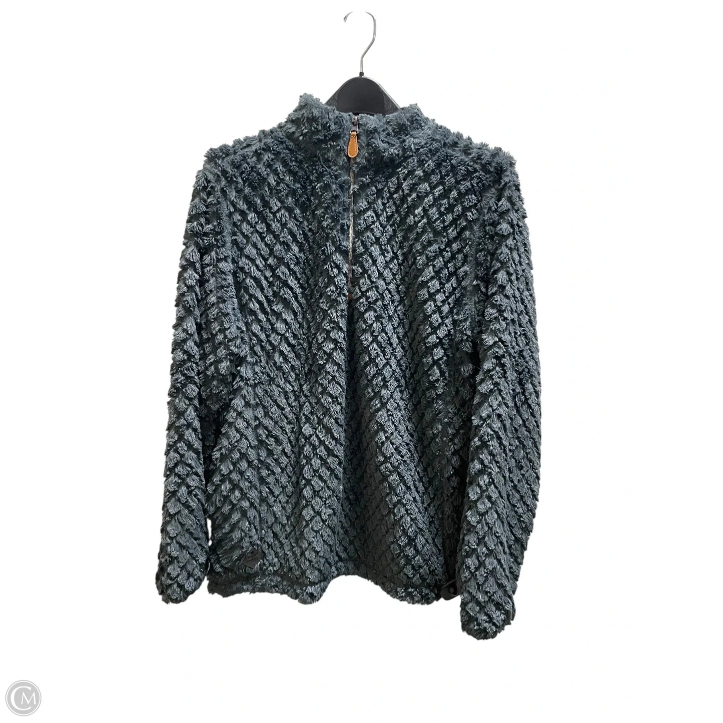 Jacket Fleece By Simply Southern In Grey, Size: M