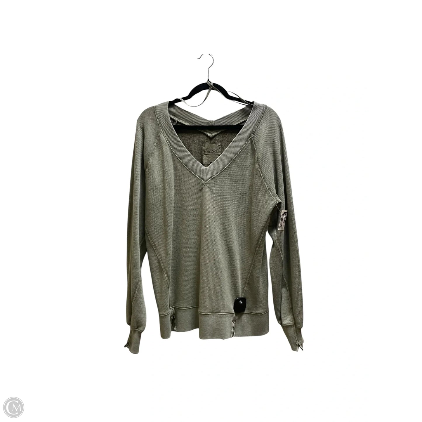 Top Long Sleeve By Aerie In Green, Size: Xxs