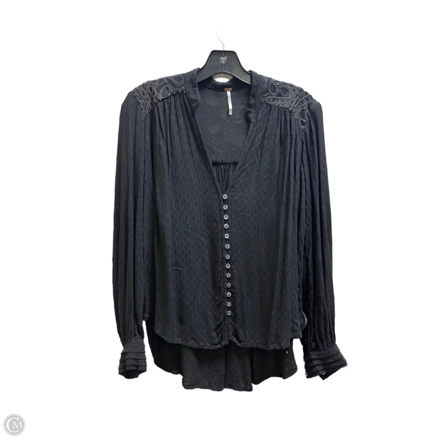 Top Long Sleeve By Free People In Black, Size: Xs