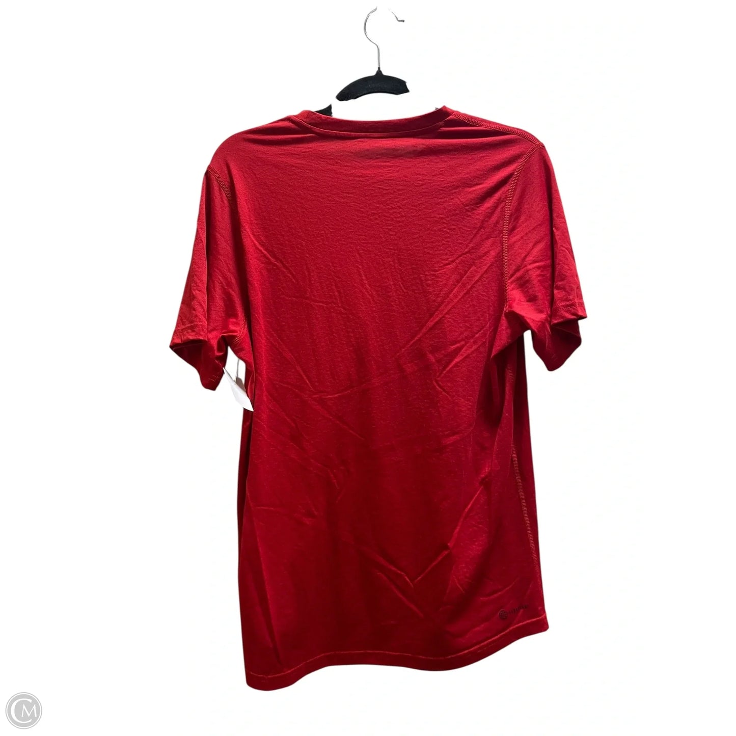 Athletic Top Short Sleeve By Adidas In Red, Size: M