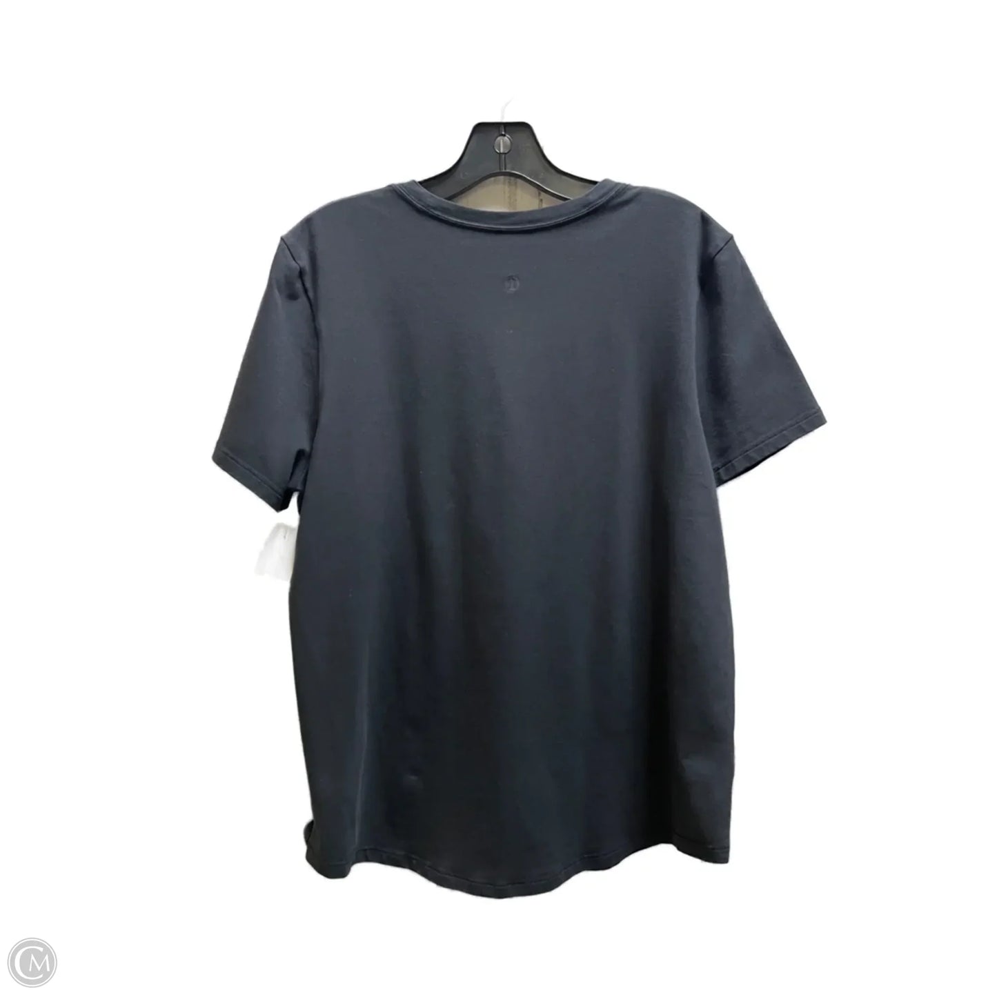 Athletic Top Short Sleeve By Lululemon In Black, Size: 12