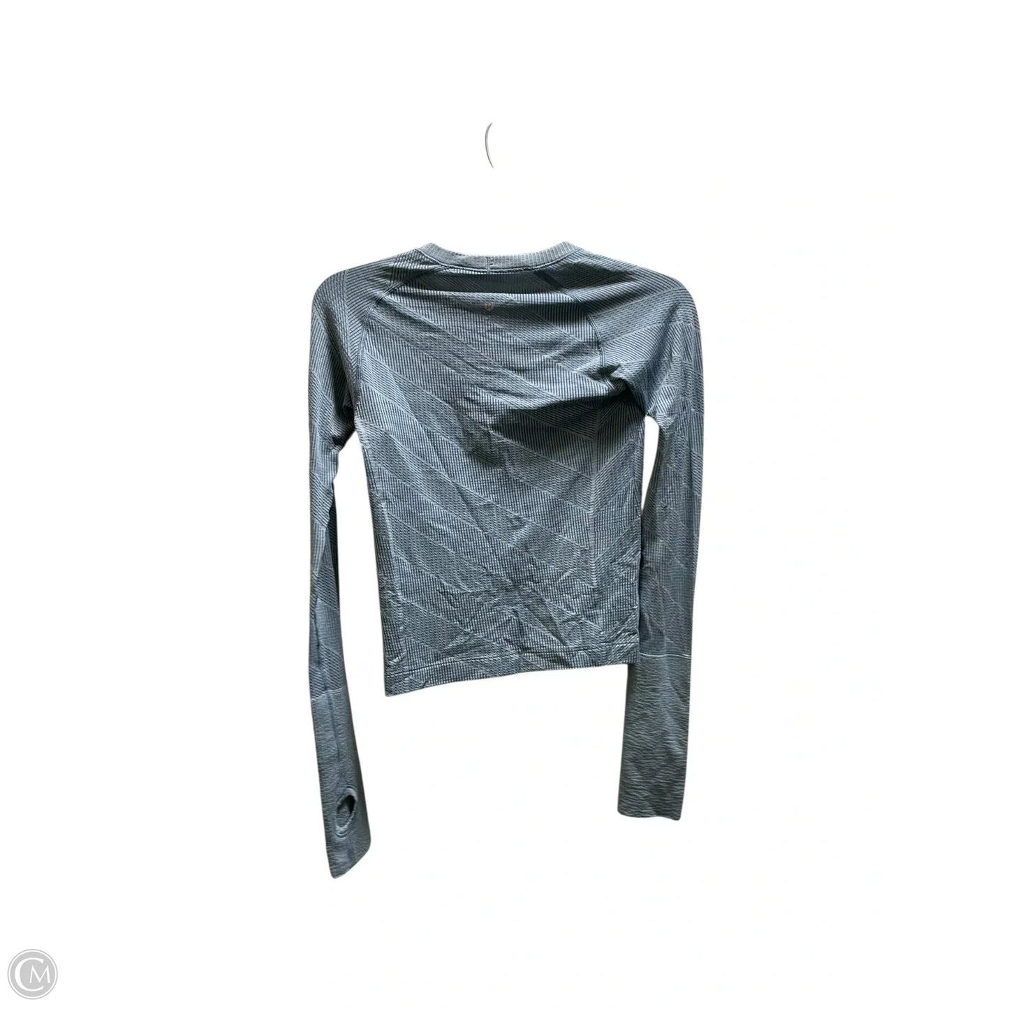 Athletic Top Long Sleeve Collar By Lululemon In Blue, Size: S