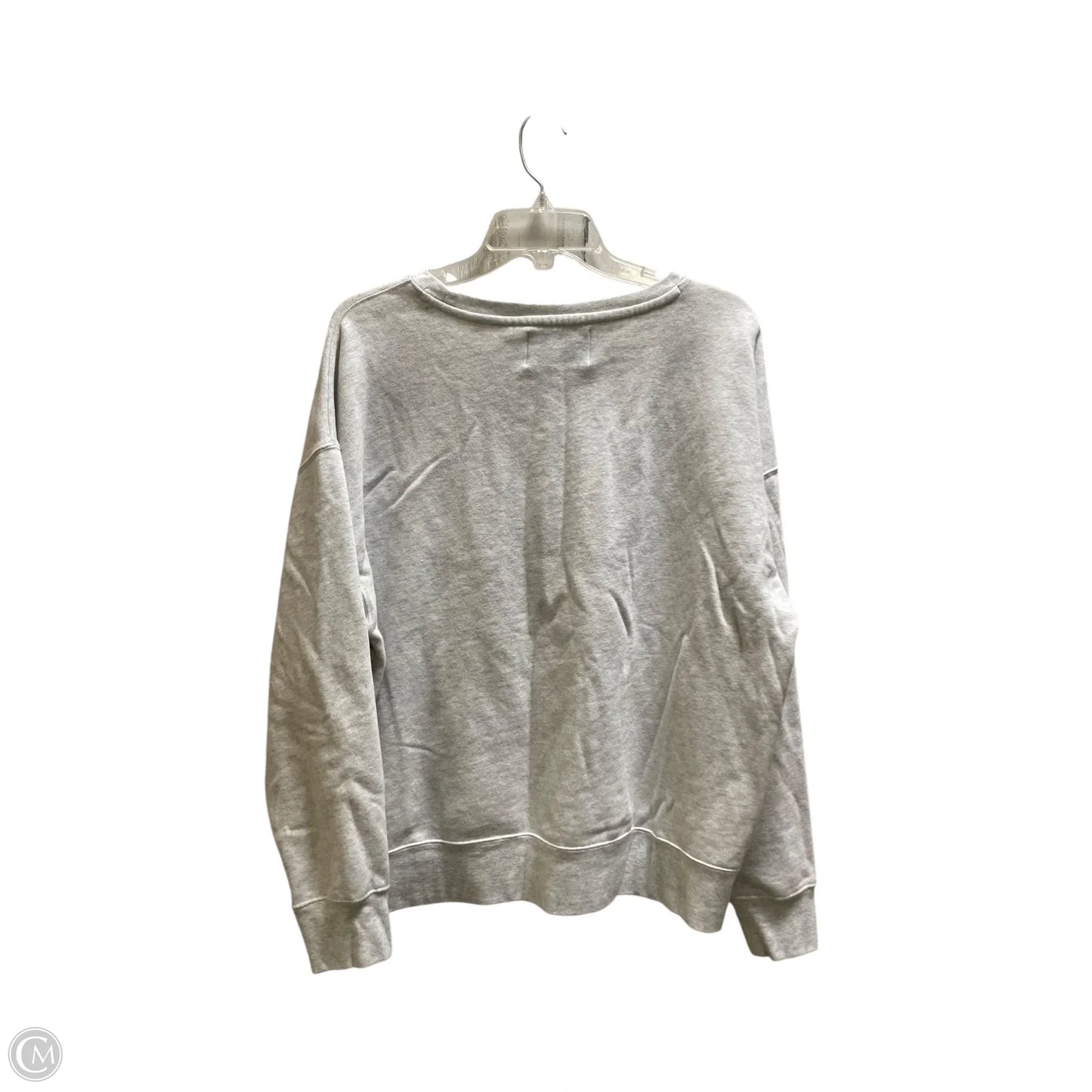 Sweatshirt Crewneck By Calvin Klein In Grey, Size: Xl