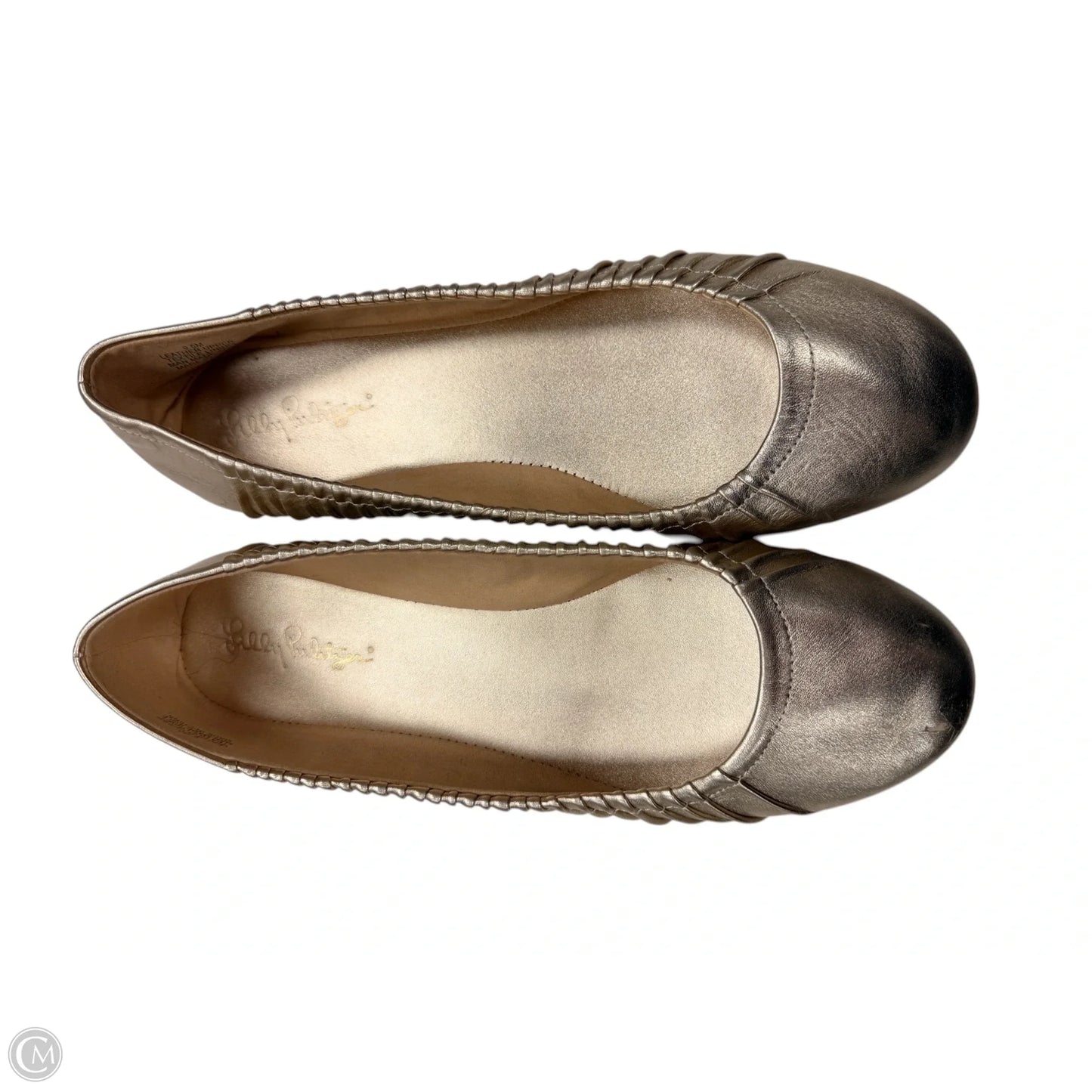 Shoes Designer By Lilly Pulitzer In Gold, Size: 9.5