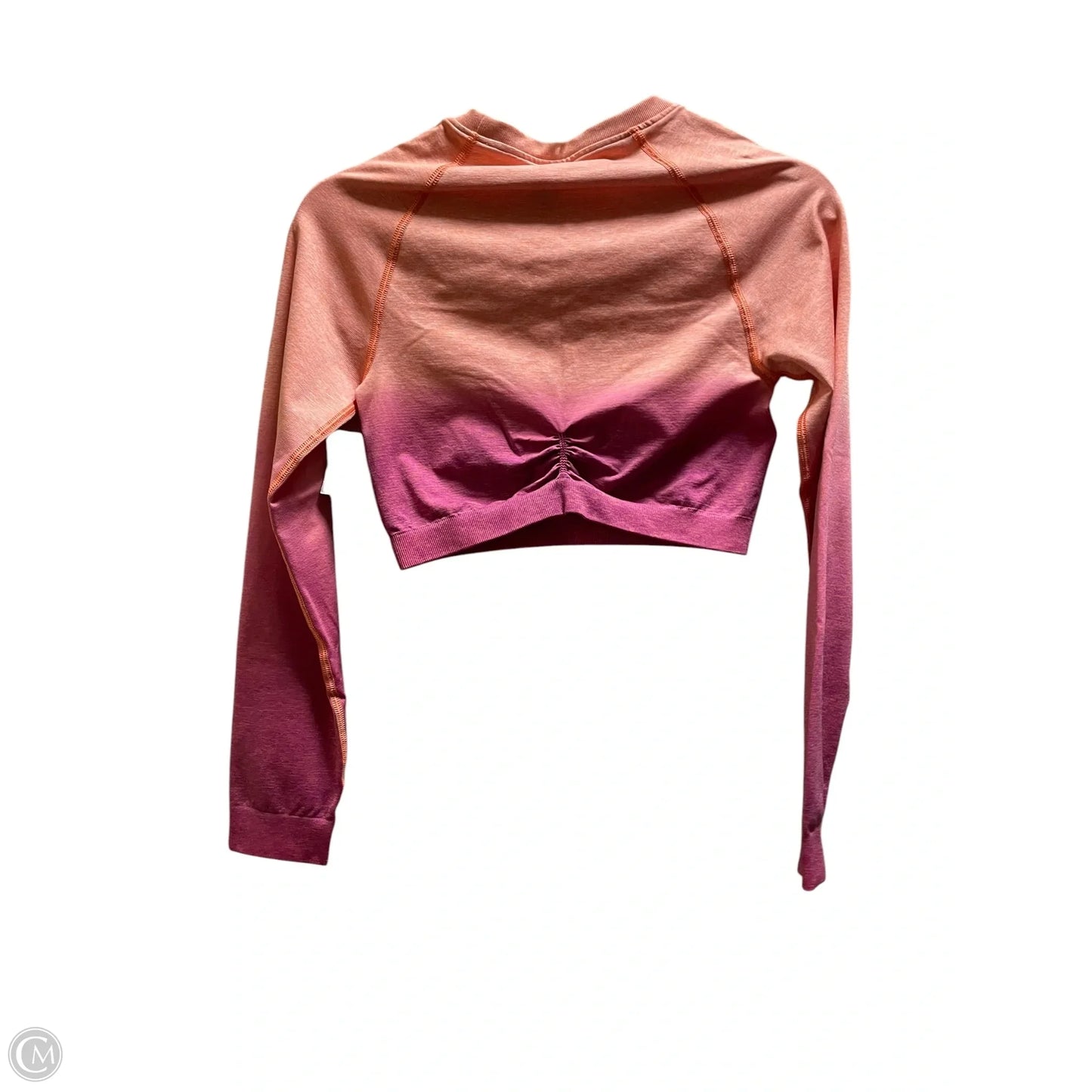 Athletic Top Long Sleeve Collar By Gym Shark In Pink, Size: M
