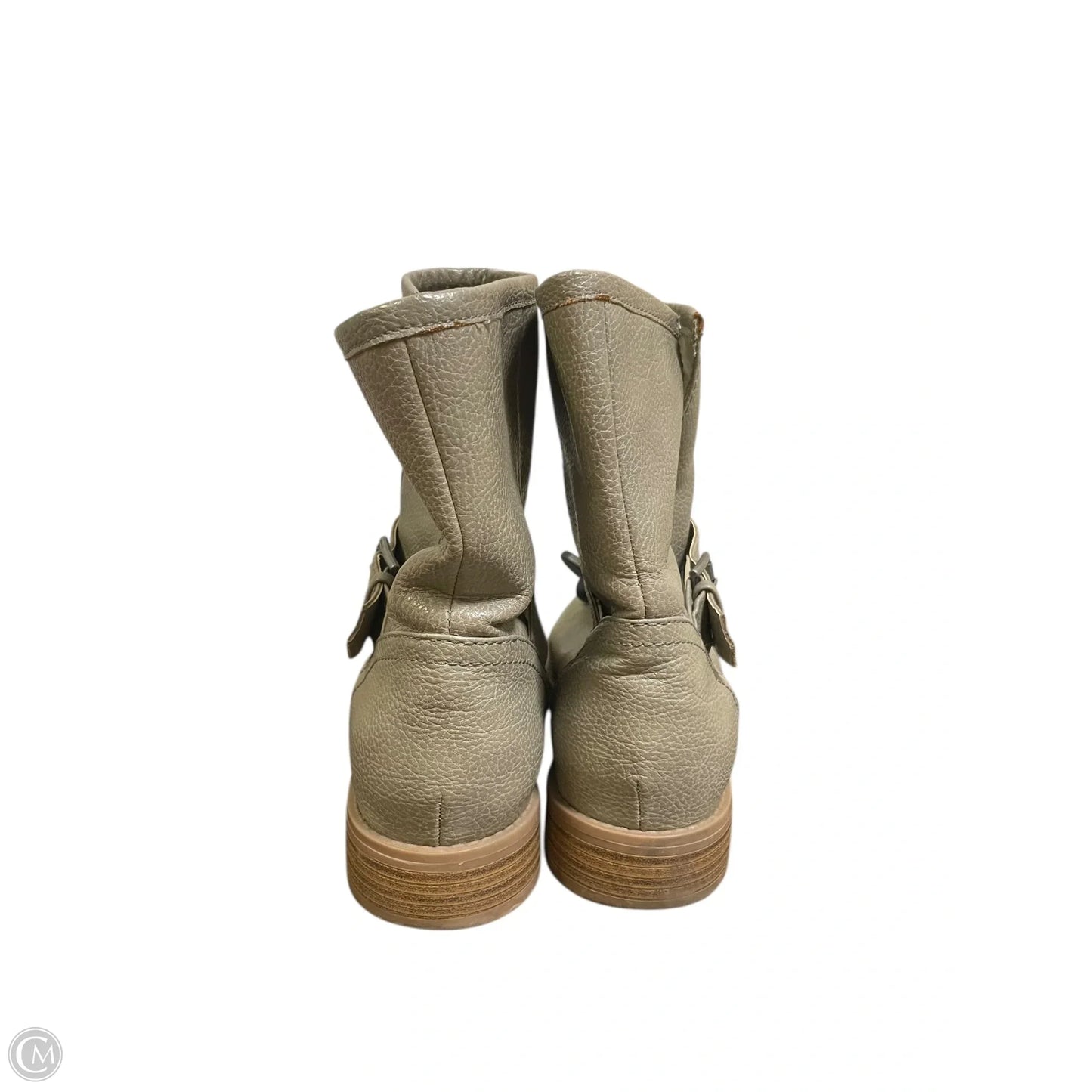 Boots Ankle Flats By Clothes Mentor In Grey, Size: 9