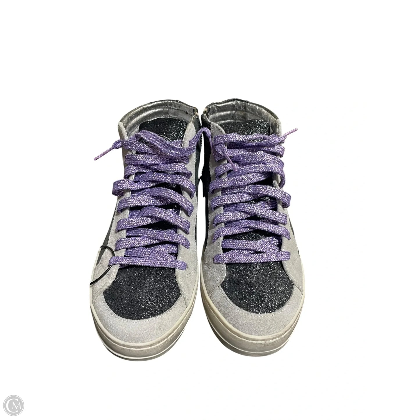 Shoes Sneakers By P448 In Grey & Purple, Size: 7