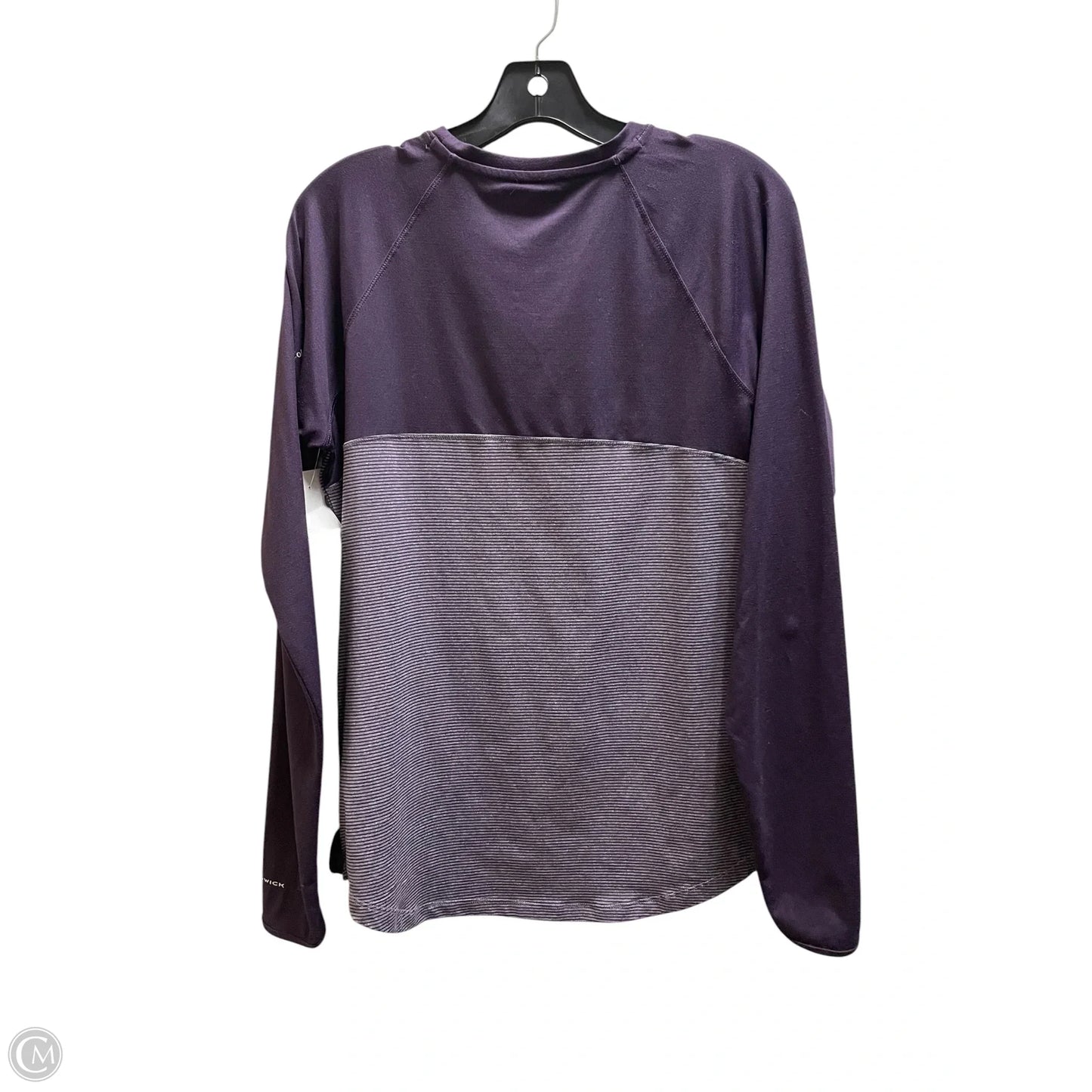 Athletic Top Long Sleeve Collar By Columbia In Purple, Size: L
