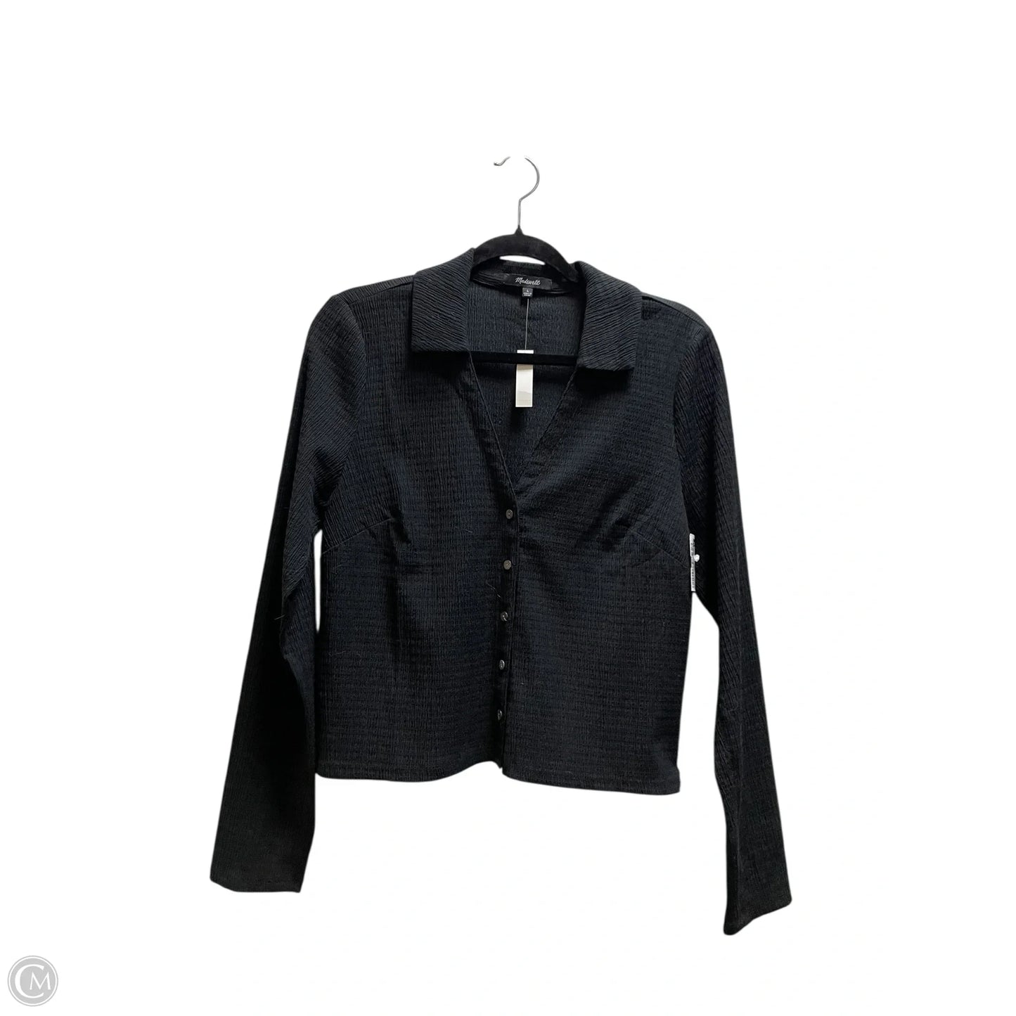Top Long Sleeve By Madewell In Black, Size: L
