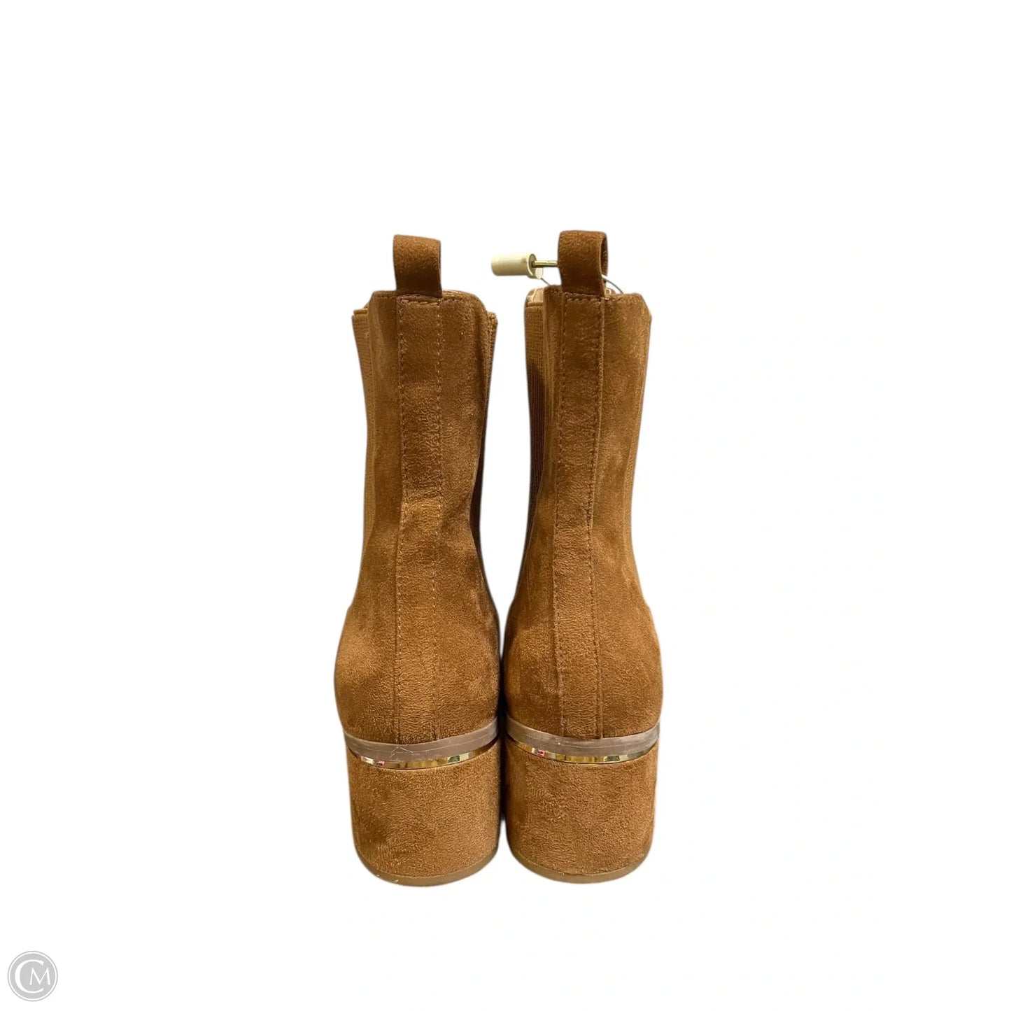 Boots Ankle Heels By Express In Brown, Size: 9