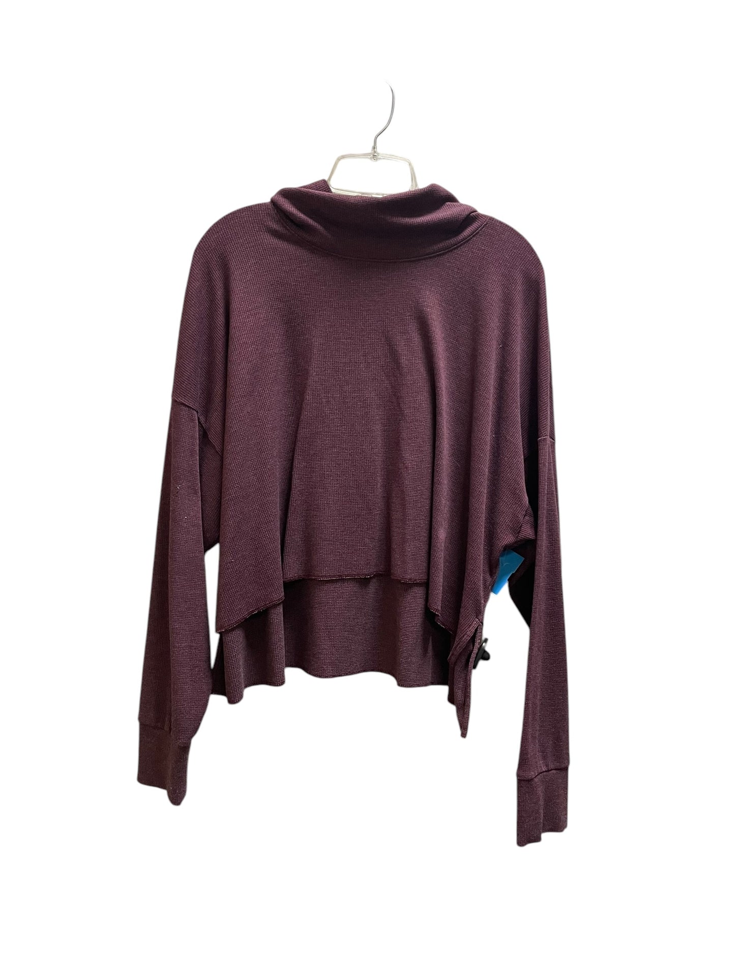 Top Long Sleeve By American Eagle In Maroon, Size: L