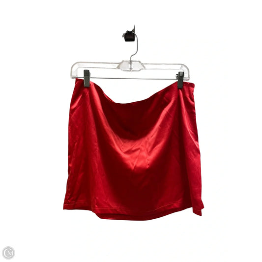 Skirt Mini & Short By Pretty Little Thing In Red, Size: 8