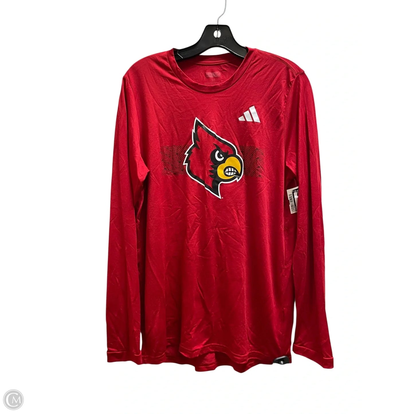 Top Long Sleeve By Adidas In Red, Size: M