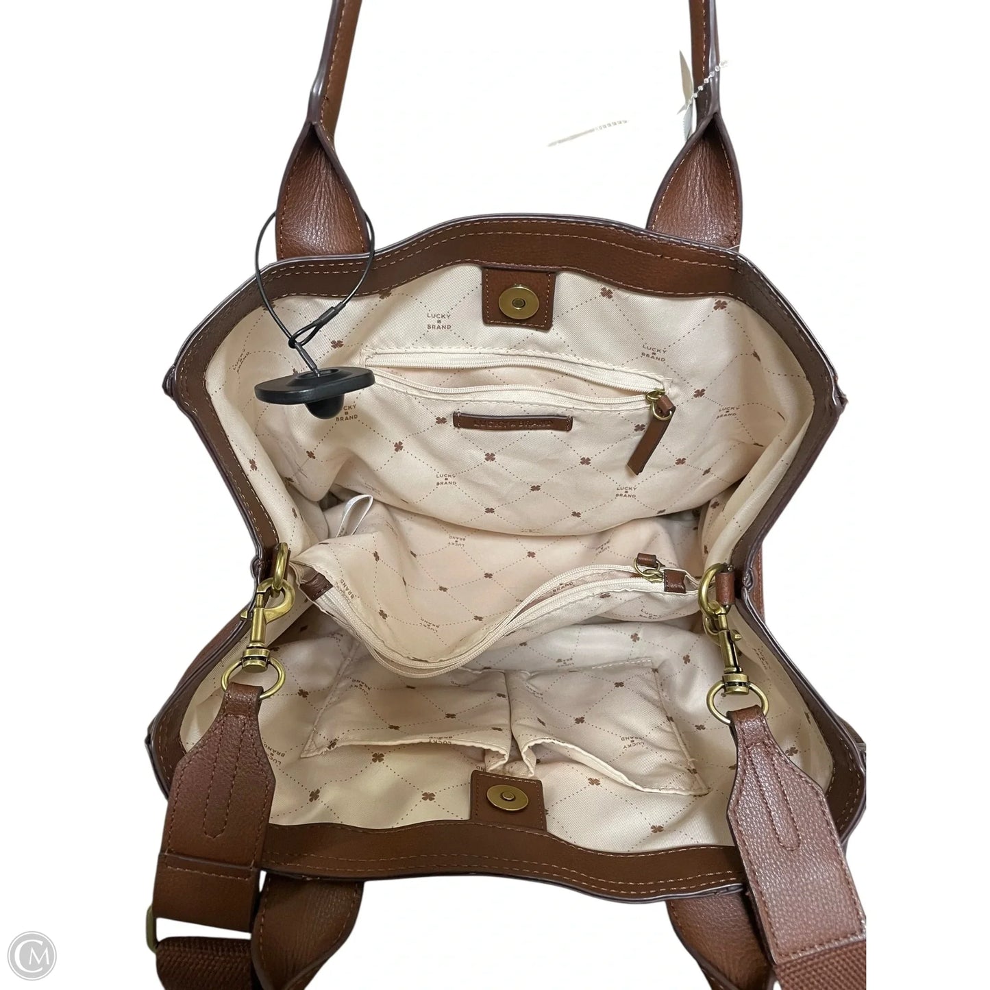 Handbag Leather By Lucky Brand, Size: Large