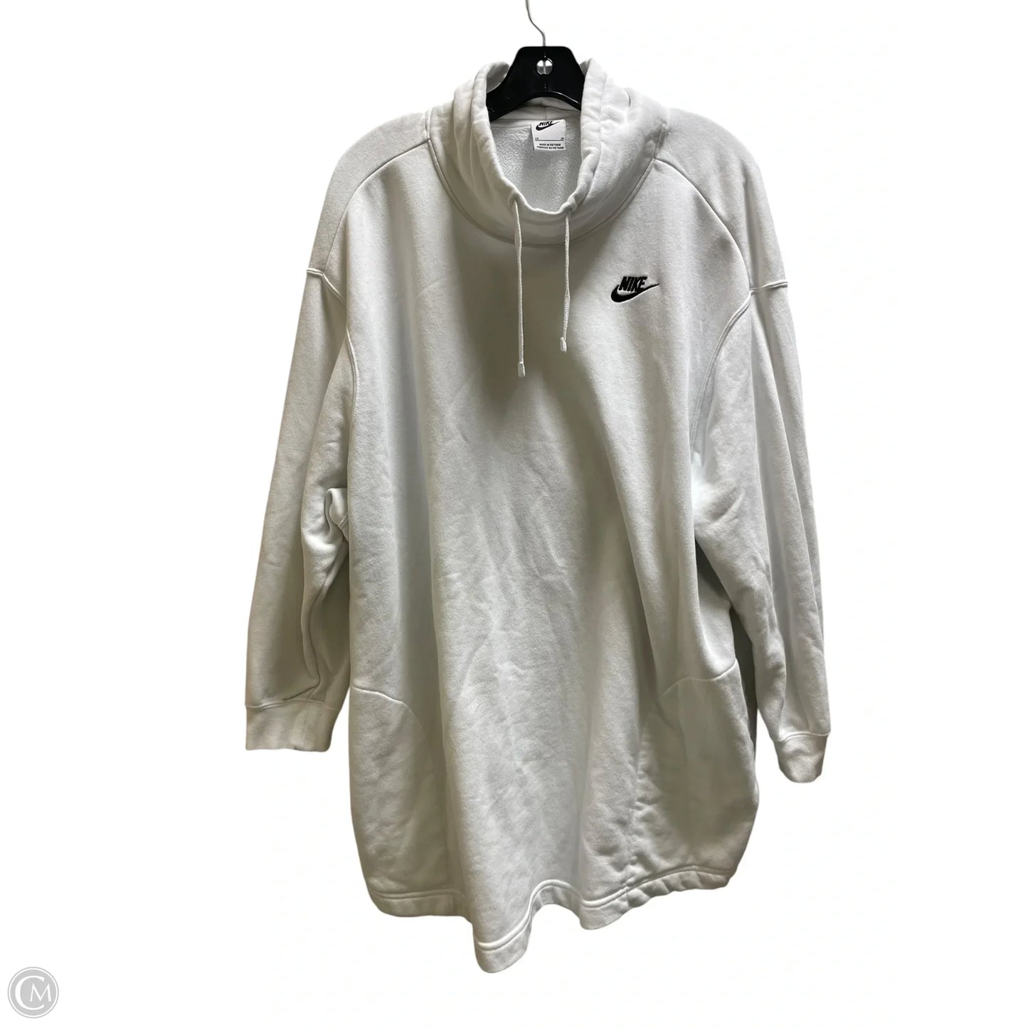 Sweatshirt Collar By Nike Apparel In White, Size: 2x