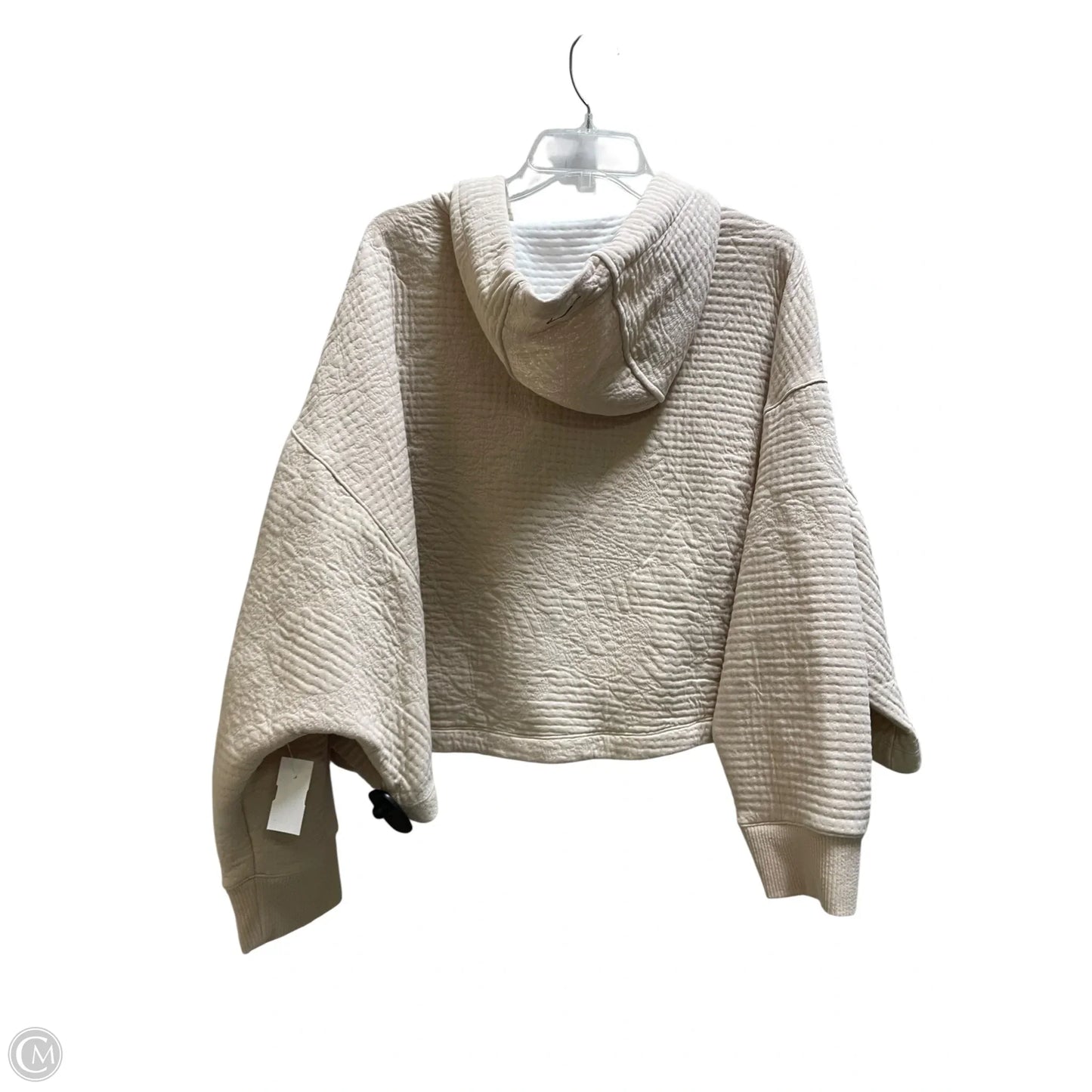 Sweatshirt Hoodie By Nike Apparel In Beige, Size: L