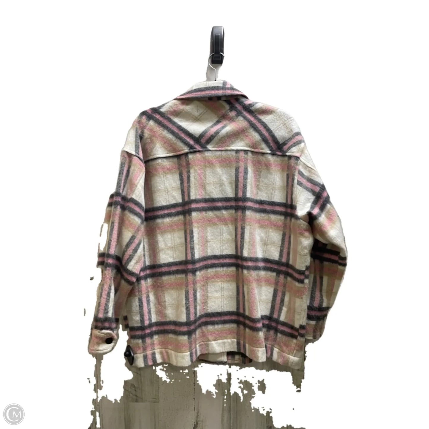 Sweater Cardigan By Zara In Plaid Pattern, Size: M
